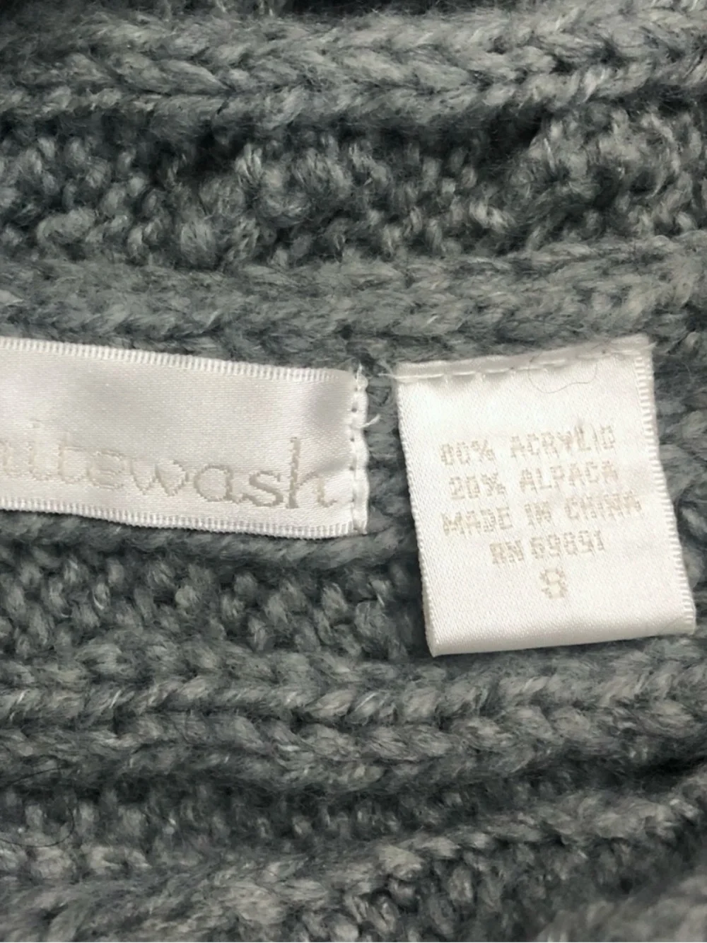 Alpaca Blend Cowl Cropped Cable Knit Sweater - Picture 7 of 10